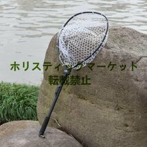 新品 折り畳み ランディング ネット タモ網 玉網 軽量 ラバー バス釣り_画像2