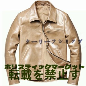 バイクオートバイレザージャケット　メンズ本革バイク多機能ライダースジャケット　サイズM-4XL選択