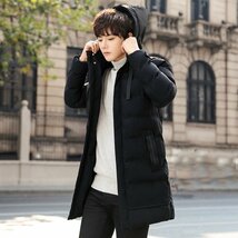 メンズ 冬服 コート アウター 中綿 ジャケット フード付き 厚手防風 防寒 暖かい アウター シンプル大きいサイズ ★3色選択可/M~4XLサイズ_画像3