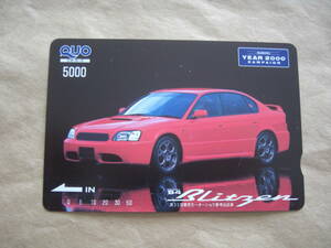  Subaru Legacy B4 2000 QUO card 5000 иен no. 33 раз Tokyo motor shou