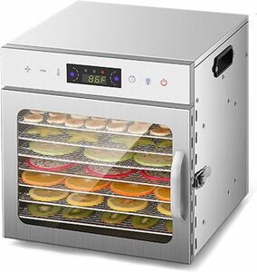 フードドライヤー 食品乾燥機 110V 8層ステンレス製 大容量 使用簡単 野菜/果物/ジャーキー 家庭用 業務用