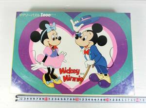 n038 ☆ 希少 未開封【レトロ】ジグソーパズル 1000ピース★Mickey and Minnie★ディズニー ミッキーマウス (株)テンヨー 現状扱い ☆