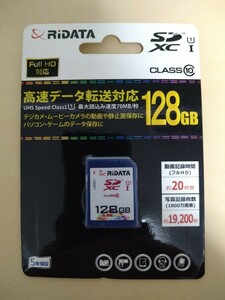 「送料無料」RiDATA SDXCメモリーカード 128GB UHS -I RI-SDX128GC10U1 （新品未使用未開封）