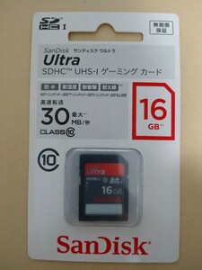 「送料無料」SanDisk サンディスク ウルトラ SDHC UHS-I カード 16GB SDSDUG-016G-J35 （新品未使用未開封）