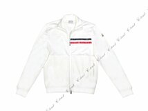 K461-S.. MONCLER モンクレール ジップアップ スウェット カーディガン トリコロール 新品 ★ 034 ホワイト_画像2