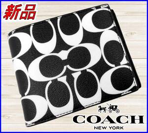 【国内正規品】75%OFF◆コーチCOACH◆3-IN-1ウォレットシグネチャーキャンバス札入パスケースカード皮革レザー◆黒ブラック定価:39,600円