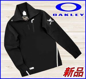 【国内正規品】62%OFF◆OAKLEYオークリーゴルフシャツ◆SkullSynchronismAloftMockNeckジップアッププルオーバー◆ブラックM定価:17,600円