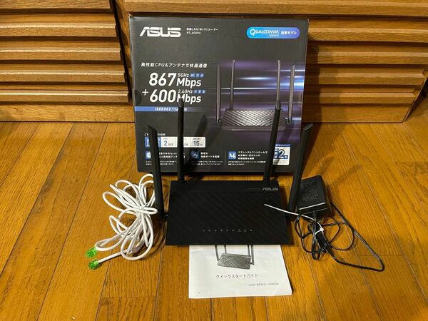 【送料無料】ASUS 無線LAN wifiルーター RT-AC59U高性能CPU＆アンテナ 戸建て二階建て 接続台数 15台 中古