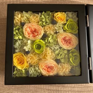 プリザードフラワー 写真たて 箱型