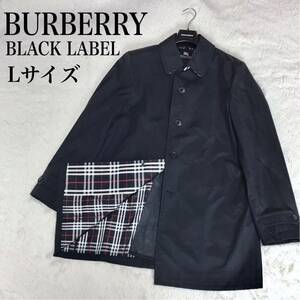 美品 バーバリーブラックレーベル チェック ステンカラーコート トレンチコートBURBERRY ジャケット