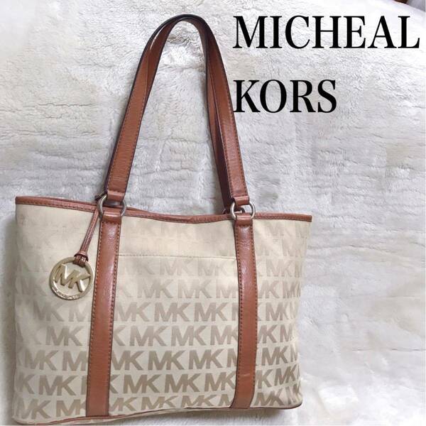 MICHEAL KORS モノグラム 船形 トートバッグ ショルダーバッグ 総柄 マイケルコース