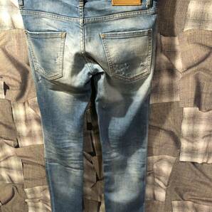 １円 ③ DSQUARED2 ディースクエアード デニムパンツ 2014年 S74LA0606 S30412 サイズ44 インディゴ FKの画像3