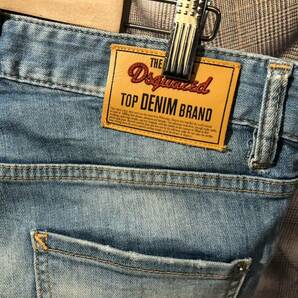 １円 ③ DSQUARED2 ディースクエアード デニムパンツ 2014年 S74LA0606 S30412 サイズ44 インディゴ FKの画像4