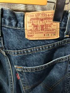 古着 ★ ヴィンテージ ★ Levi's リーバイス 505-0216 デニムパンツ USA製 サイズW34L36 インディゴ　FK