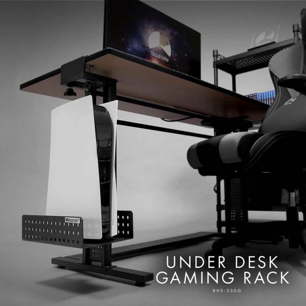 【すっきり、機能的】PS5 収納 ラック 収納棚 ゲーム機 シンプルデザイン デスク下 スタンド デットスペース おしゃれ 省スペース