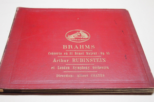 　仏DISQUE”GRAMMOPHON”12インチSP盤５枚組 アルトゥール・ルービンシュタイン(pf) ブラーム「ピアノ協奏曲 第２番 変ロ長調 Op.83」