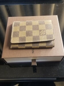 【未使用・美品】LOUIS VUITTON ルイヴィトン ダミエ カードケース 名刺入れ レザー シリアルあり