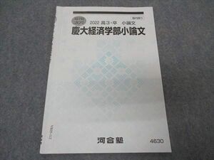 VR05-112 河合塾 慶大経済学部小論文 慶應義塾大学 テキスト 2022 夏期講習 02s0C