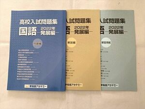 VT33-024 早稲田アカデミー 高校入試問題集 国語 2022年発展編 問題編/解説編/解答用紙 未使用品 12 S3B