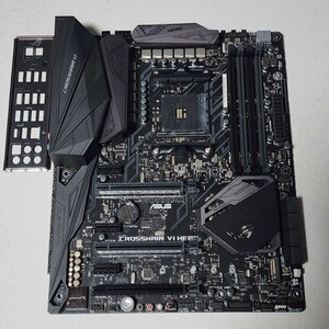 ASUS X370 ROG CROSSHAIR VI HERO IOパネル付属 Socket AM4 ATXマザーボード RYZEN5000シリーズ対応 最新Bios 動作確認済 PCパーツ