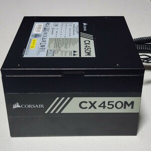 CORSAIR CX450M(RPS0027) 450W 80PLUS BRONZE認証 ATX電源ユニット PCIeケーブル欠品 セミプラグイン 動作確認済み PCパーツ