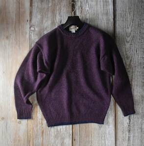 希少 Woolrich ウールリッチ ヴィンテージ PURE NEW WOOL ウールシェトランド ニット セーター クルーネック M ボルドー