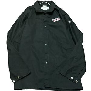 LINCOLN ワークジャケット FR US企業 ブラック ロゴ刺繍j53 XL相当