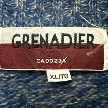 GRENADIER ウール100 メランジ ニットセーター Vネック j65 XL相当_画像3