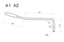 【送料無料】GOTOH ゴトーガットArm A2-C クローム トレモロアーム　ブラックキャップ【メール便】代引きはできません_画像5