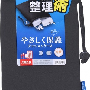 【未使用品】サンワサプライ マルチクッションケース 巾着タイプ ブラック IN-C1K【送料無料】【メール便でお送りします】代引き不可の画像1