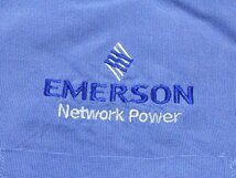 2000sUSA古着 EMERSON NETWORK POWER 刺繍ロゴ 長袖 シャツ sizeM 青 ブルー テック インターネット 会社 企業 アメリカ 2000年代 Y2K_画像3