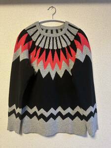 【uniform experiment】 GEOMETRIC KNIT サイズ:2 ユニフォームエクスペリメント ノルディック ニット UE