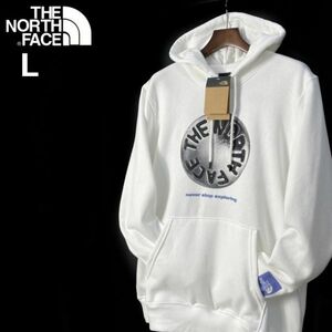 1円～!売切!【正規新品】THE NORTH FACE◆BRAND PROUD HOODIE パーカー スウェット グラフィック ボックスロゴ US限定(L)白 181130-33