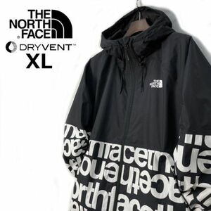 1円～!売切!【正規新品】THE NORTH FACE ANTORA RAIN HOODIE マウンテンパーカー ナイロン US限定 2023最新 防水(XL)黒 白 総柄 180915-60