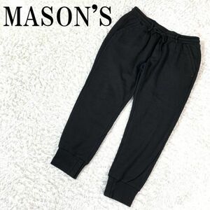 MASON'S メイソンズ スウェットパンツ ブラック ウエストゴム 黒 大きいサイズ 56 B4469