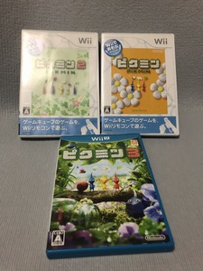 Wii ピクミン１＆２＆３　Ｗｉｉであそぶ　WiiU Wii U ソフト 3本セット