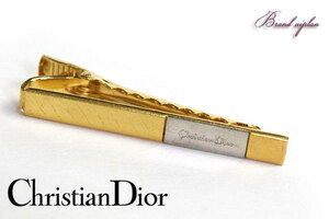 クリスチャンディオール■ロゴ入りネクタイピン　ゴールド　Christian Dior スーツ　メンズ　アクセサリー　ヴィンテージ
