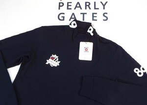 ☆新品☆PEARLY GATES パーリーゲイツ / PG89 ロゴプリント モックネックシャツ / サイズ４