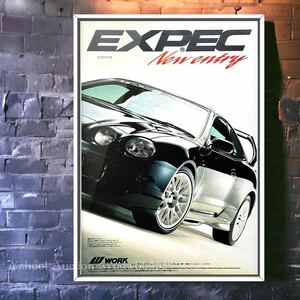 当時物!! WORK Expec × Toyota Celica 広告 /カタログ エクスペック AT200 ST202 ST205 セリカ ホイール カスタム TRD ラリー Gt-Four