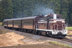 鉄道 デジ 写真 画像 茶釜 DE10 水郡線 旧型客車で行く奥久慈の旅 1