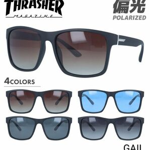 【2024年継続モデル・新品】THRASHER スラッシャー　偏光サングラス　男女兼用　1023-BK-BHP