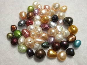 152‐3お得!!バロックパール等淡水真珠セット♪カラールースも色々まとめてセット!東洋のパワーストーンpearl製作の際のハネ珠