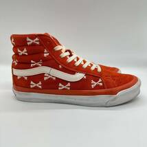 【25cm】 USED WTAPS VANS VAULT SK8 HI LX ORANGE WHITE ダブルタップス バンズ スケハイ ボルト オレンジ 箱無し 4616_画像4