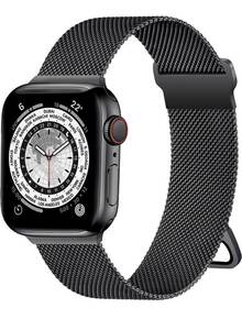 Apple Watch ミラネーゼループ アップルウォッチバンド 黒色42/44/45/49mm ステンレスバンド　数量限定