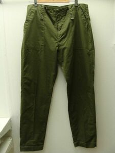 my/266335/2305/MILITARY　軍物古着　TROUSERS MAN'S LIGHT WEIGHT OLIVE　カーゴパンツ　DC2CESL/3129/カーキ/サイズ85-100-116