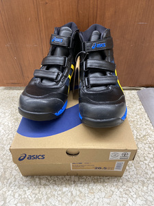 未使用品 アシックス asics 安全靴 WINJOB CP308 AC ブラック ウィンジョブ 26.5cm