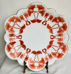 １８９８年　　　　シェリーワイルマンスノードロップシェイプピュースカラーペチュウニアパターンサンドウイッチ盛り皿　　A