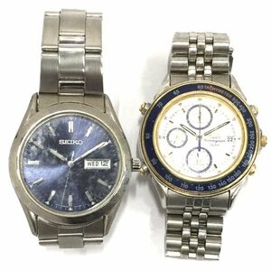 セイコー 7N43-9070 / 7T32-6B5A クォーツ 腕時計 メンズ 未稼働品 ファッション小物 計2点 セット QR012-148