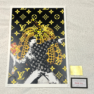 世界限定100枚 DEATH NYC バンクシー Banksy「FLOWER BOMBER」ヴィトン VUITTON 草間彌生 ポップアート アートポスター 現代アート KAWS