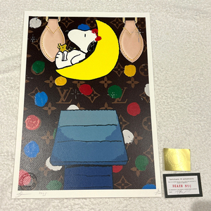 DEATH NYC スヌーピー SNOOPY ルイヴィトン LOUISVUITTON LV 世界限定100枚 ポップアート PEANUTS アートポスター 現代アート KAWS Banksy